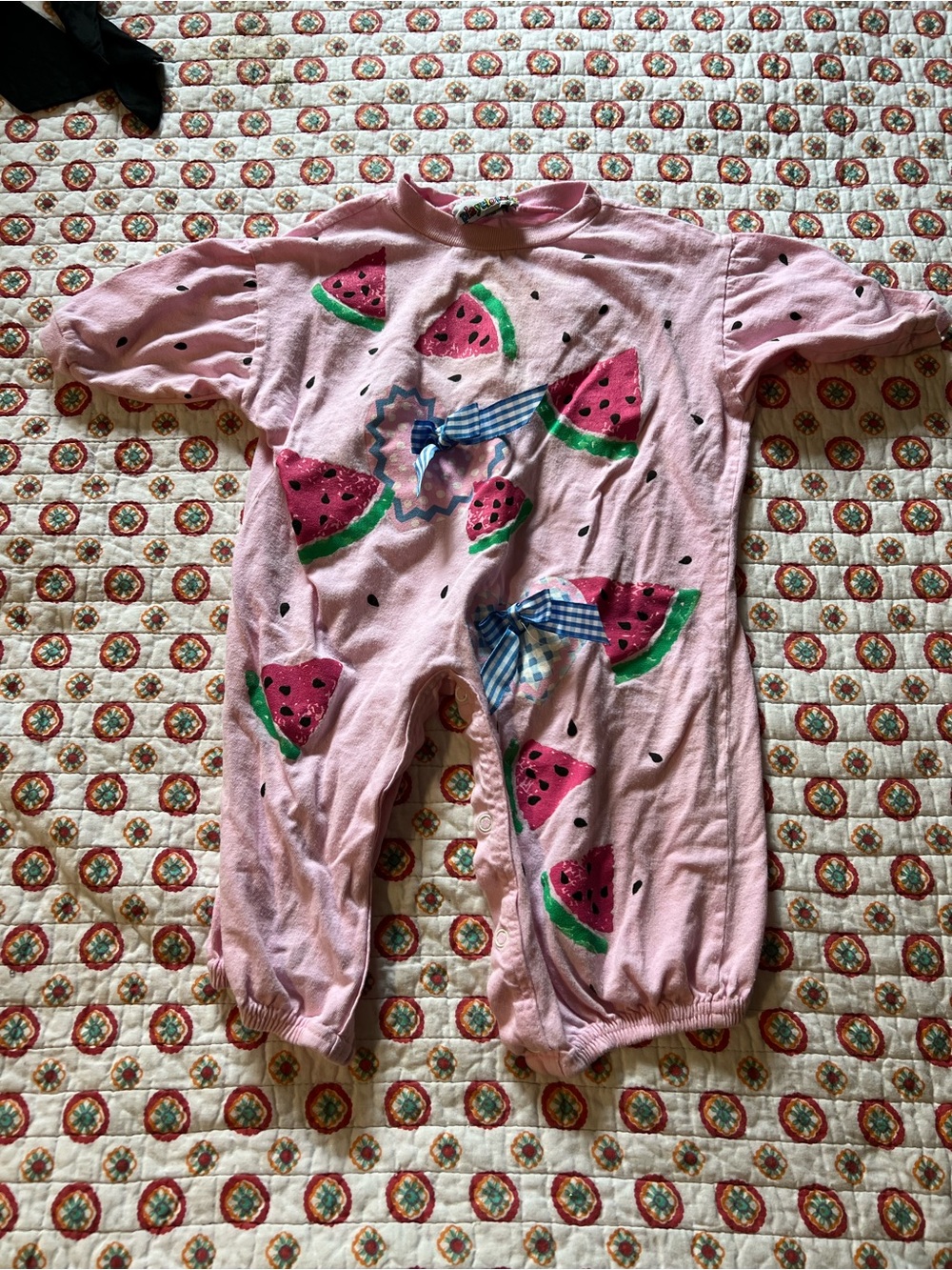 Vintage 90s Watermelon Romper Girl’s Size 18 months 100% cotton